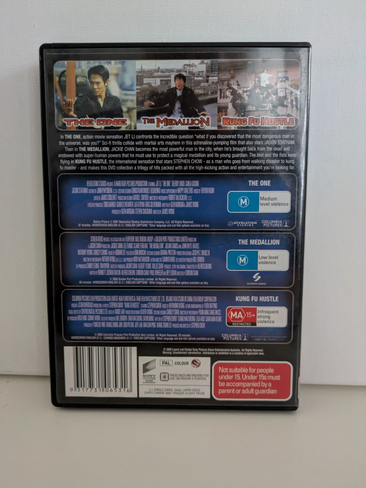 The One / The Medallion / Kung Fu Hustle DVD RG 4 3 Movies Retro Exchange Australia