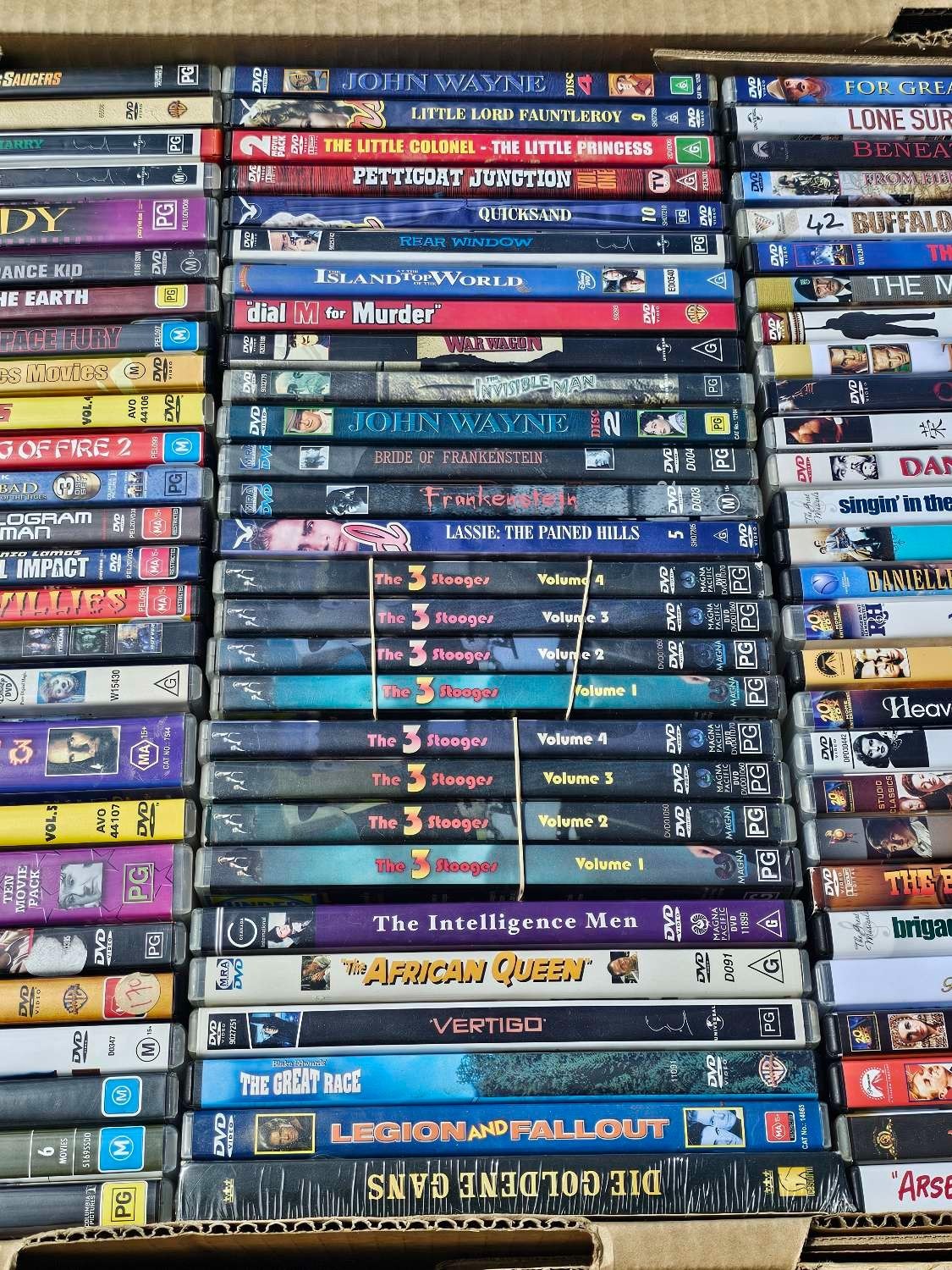 Western DVD Bulk Lot – 90-100 DVDs Per Box – Random Selection – Mixed Titles Nintendo DVD RetroExchange Australia