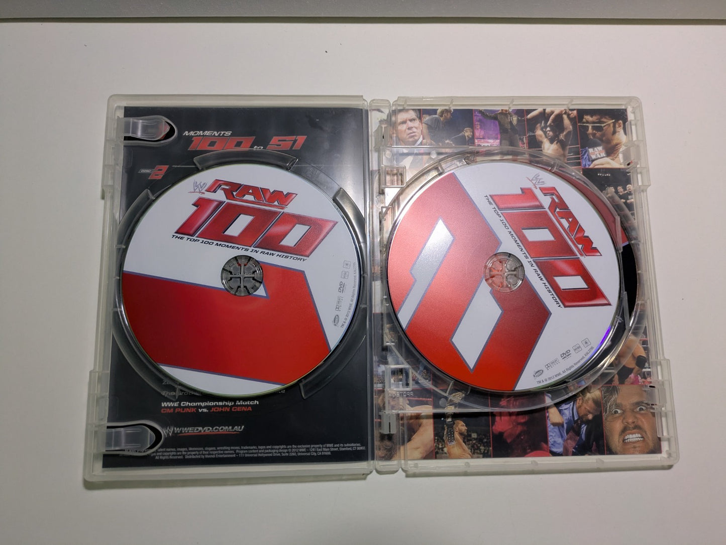 WWE RAW 100 The Top 100 Moments in Raw History DVD 2013 Retro Exchange Australia