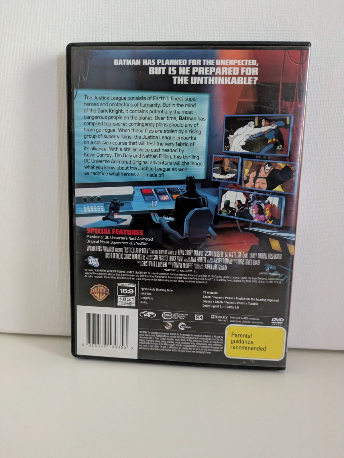 Justice League: Doom - Genuine Region 4 DVD 2012 DVD RetroExchange Australia