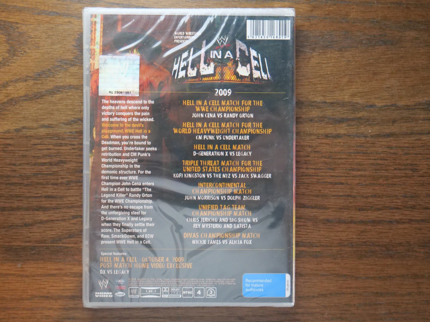 WWE - Hell In A Cell 2009 (DVD, Region 4) - Sealed Retro Exchange Australia