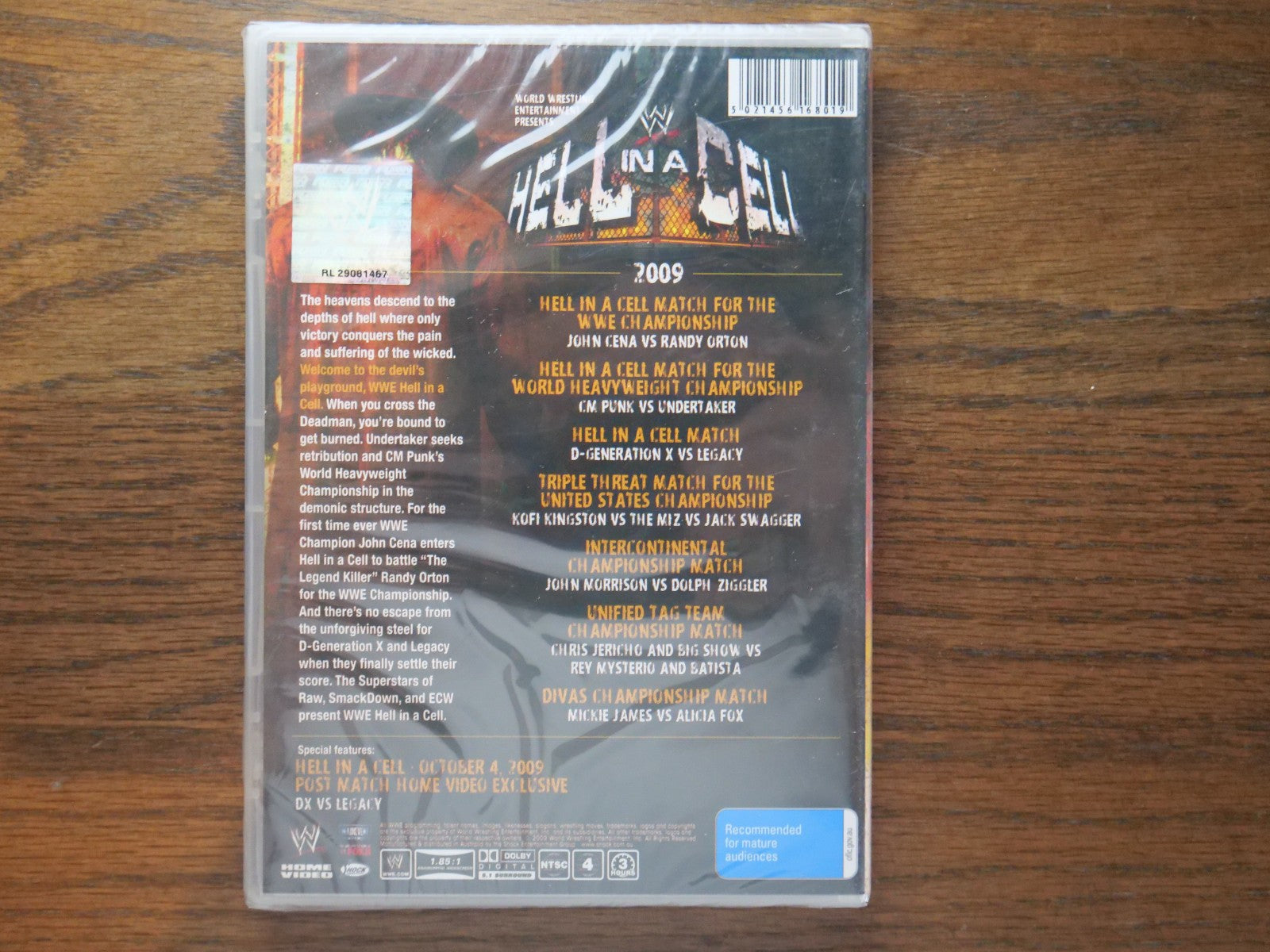 WWE - Hell In A Cell 2009 (DVD, Region 4) - Sealed Retro Exchange Australia