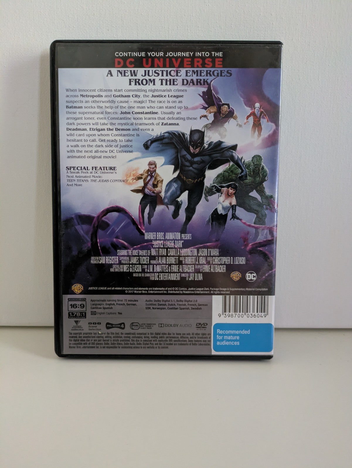 Justice League Dark Movie DVD DVD RetroExchange Australia