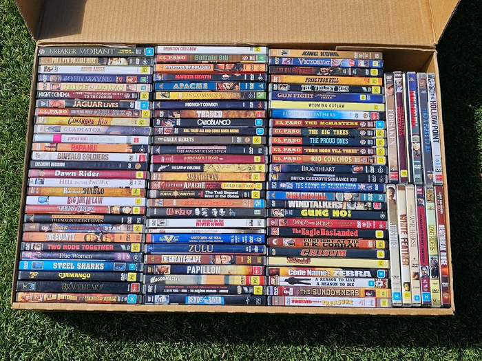 Western DVD Bulk Lot – 90-100 DVDs Per Box – Random Selection – Mixed Titles | Retro Exchange