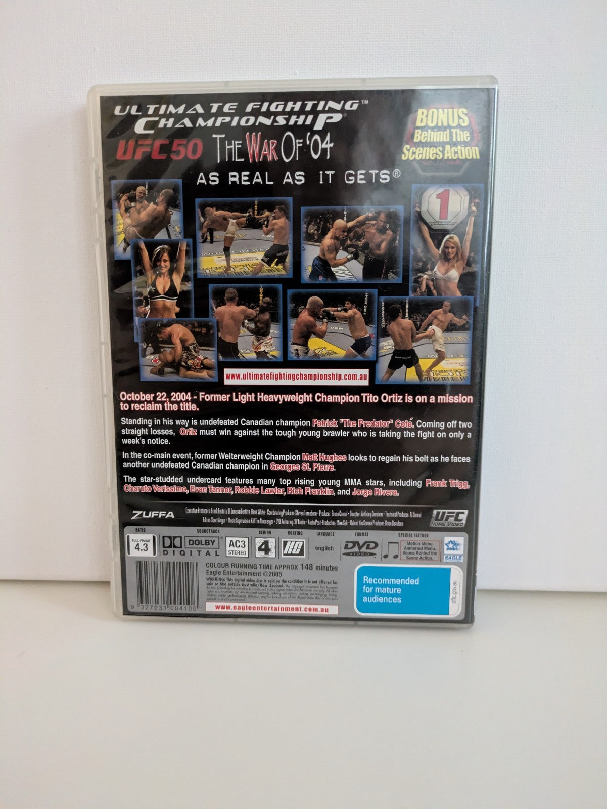 UFC 50 The War Of '04 DVD 2005 Retro Exchange Australia