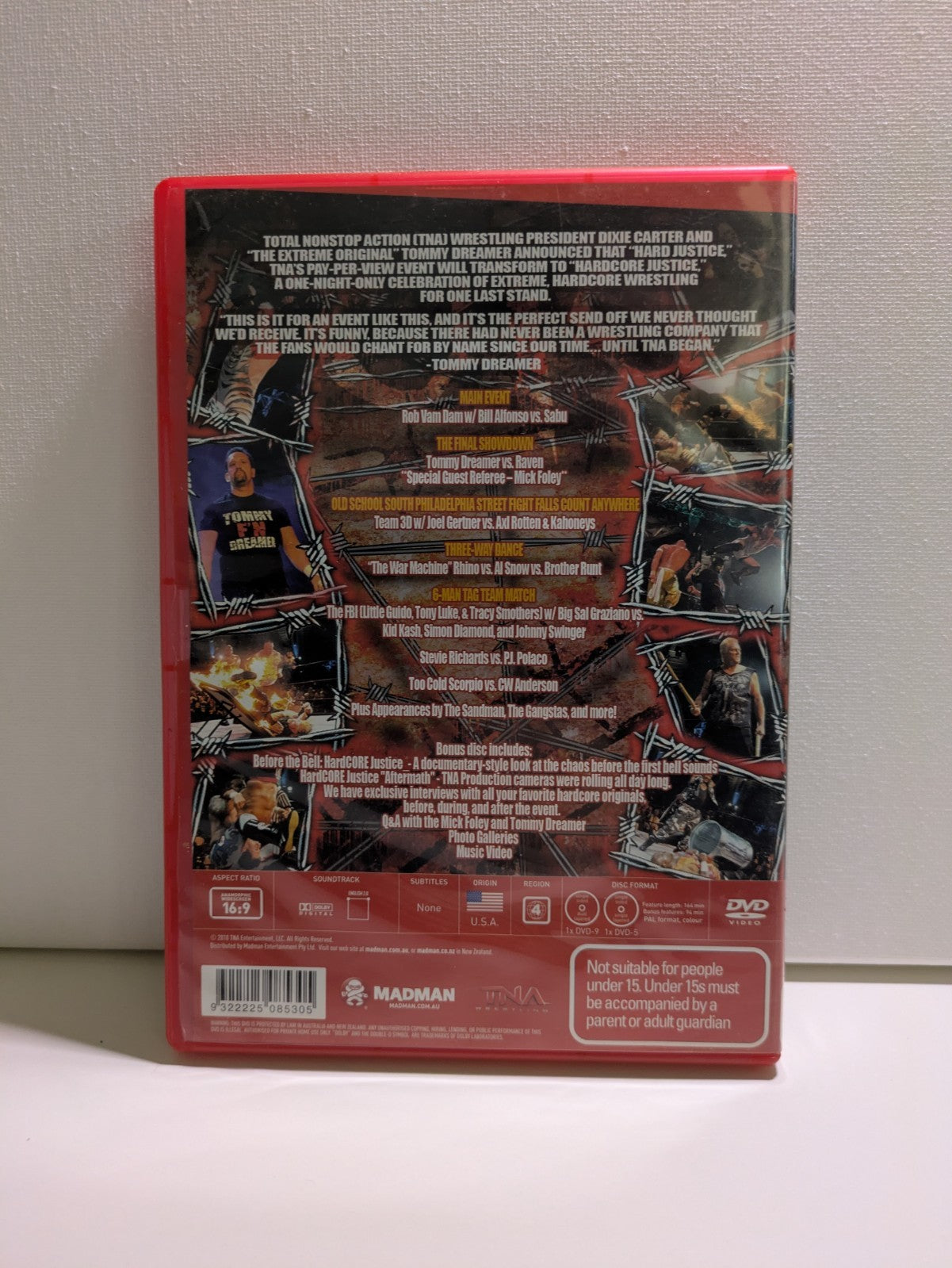 TNA Hard Core Justice 2010 Wrestling DVD - Region 4 Retro Exchange Australia