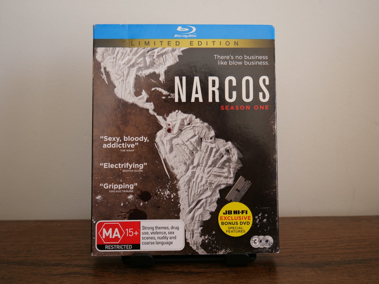 Narcos Season 1 One Limited Edition JB-HI-FI - Collection Blu Ray Drama Region B DVD RetroExchange Australia