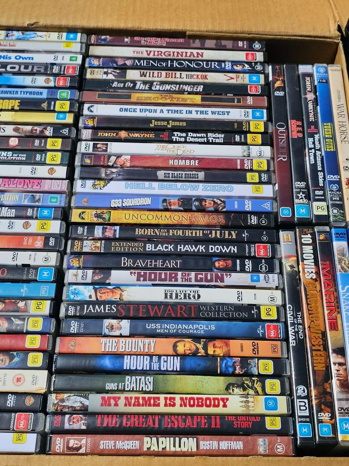 Western DVD Bulk Lot – 90-100 DVDs Per Box – Random Selection – Mixed Titles Nintendo DVD RetroExchange Australia