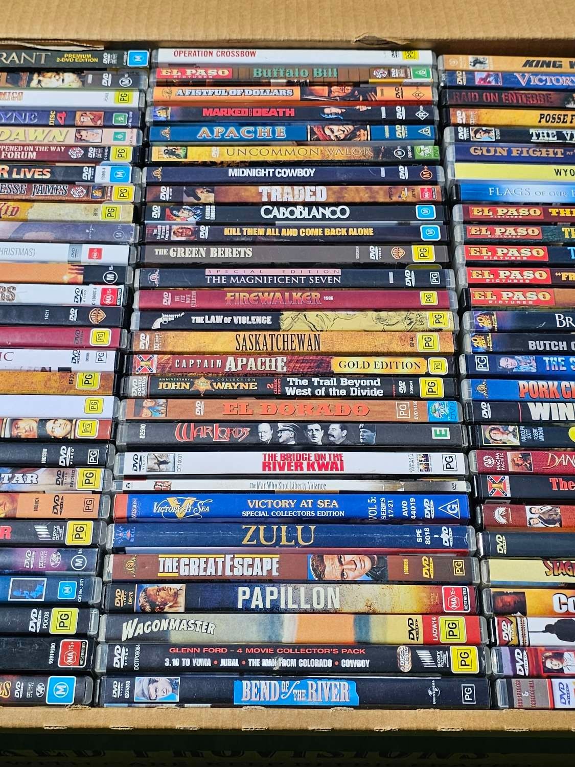 Western DVD Bulk Lot – 90-100 DVDs Per Box – Random Selection – Mixed Titles Nintendo DVD RetroExchange Australia
