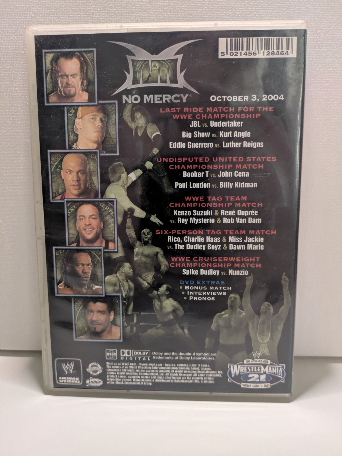 WWE No Mercy (2004 DVD) Region 4 JBL vs Undertaker John Cena Eddie Guerrero Retro Exchange Australia