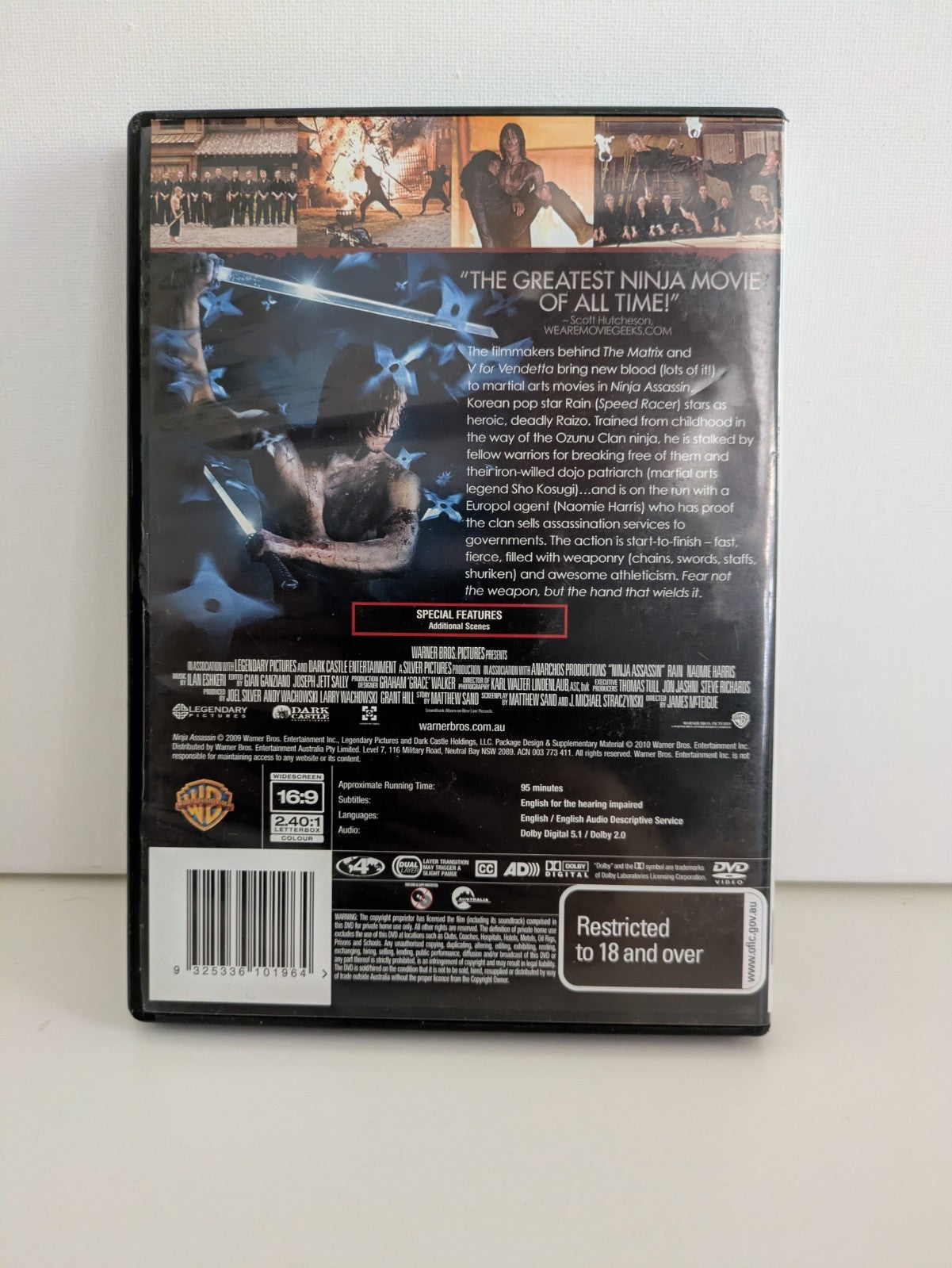 Ninja Assassin (DVD, 2009) - Martial Arts Retro Exchange Australia
