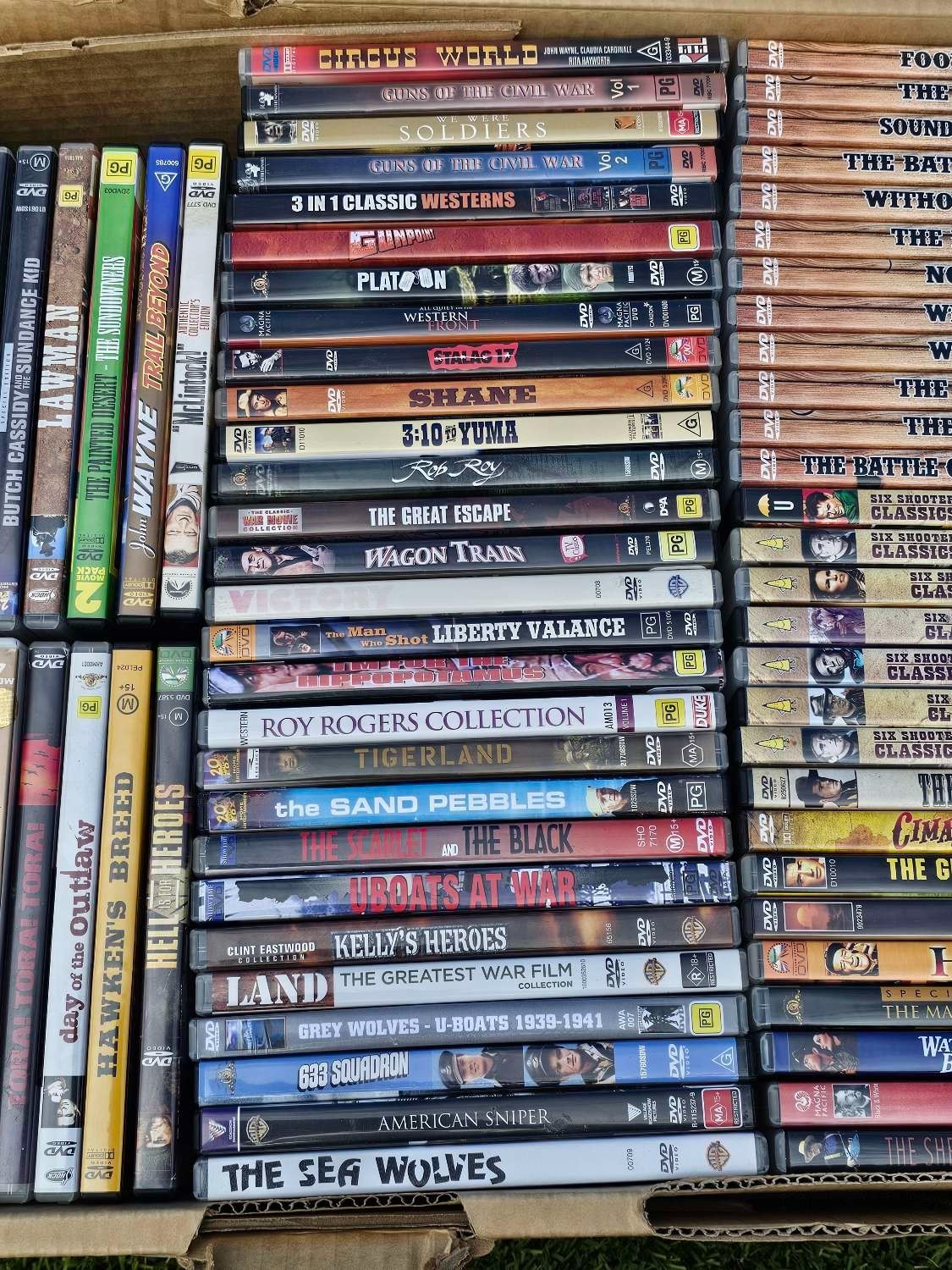 Western DVD Bulk Lot – 90-100 DVDs Per Box – Random Selection – Mixed Titles Nintendo DVD RetroExchange Australia