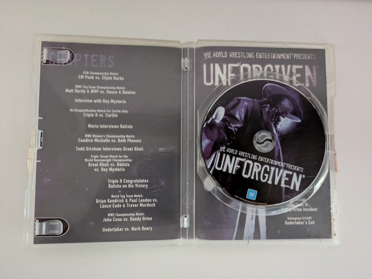 WWE World Wrestling Entertainment Unforgiven DVD R4 Retro Exchange Australia