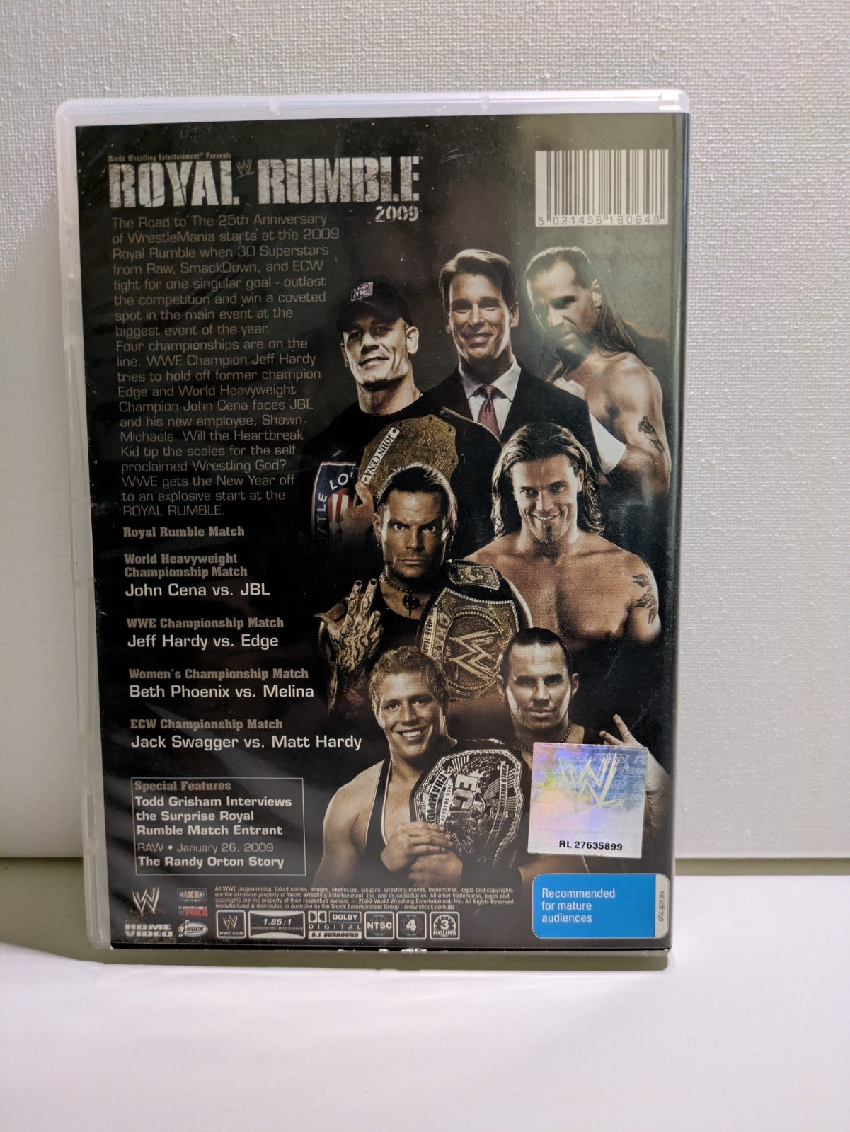 WWE-Royal Rumble 2009 DVD Region 4 Retro Exchange Australia