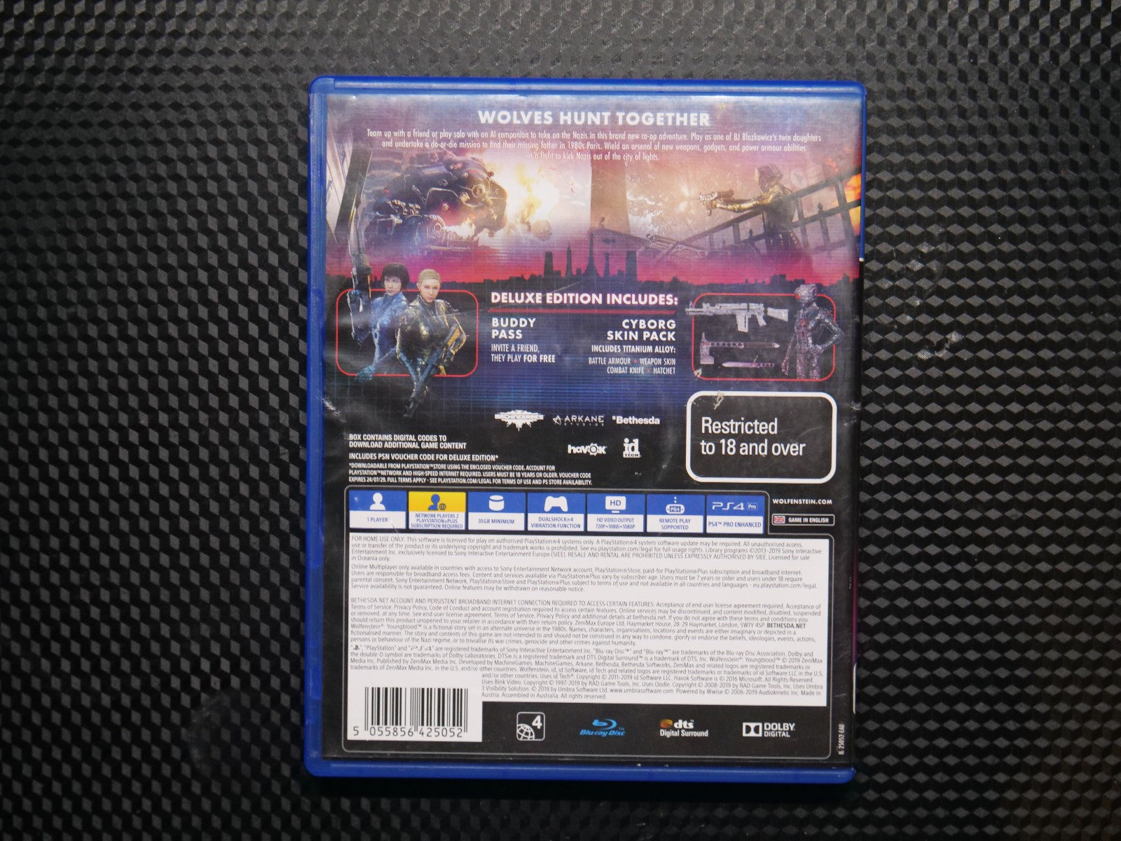 Sony Playstation 4 - Game - Wolfenstein Youngblood Deluxe Edition Retro Exchange Australia