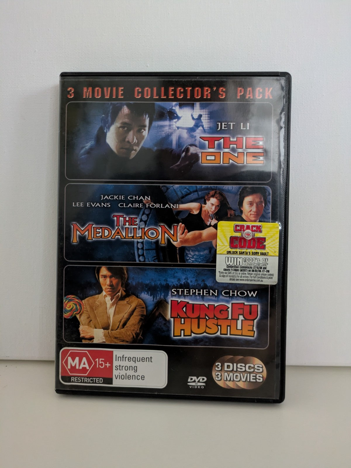 The One / The Medallion / Kung Fu Hustle DVD RG 4 3 Movies Retro Exchange Australia