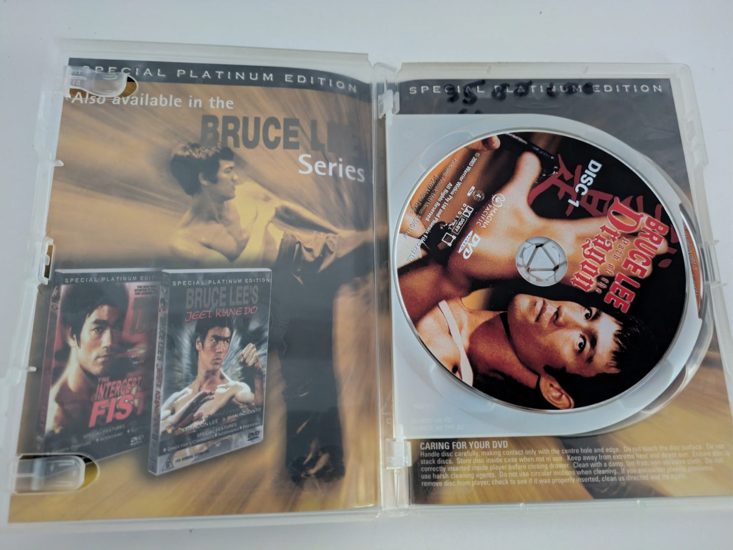 Path of the Dragon Bruce Lee 2 Disc R 4 VGC Platinum Edition DVD Retro Exchange Australia