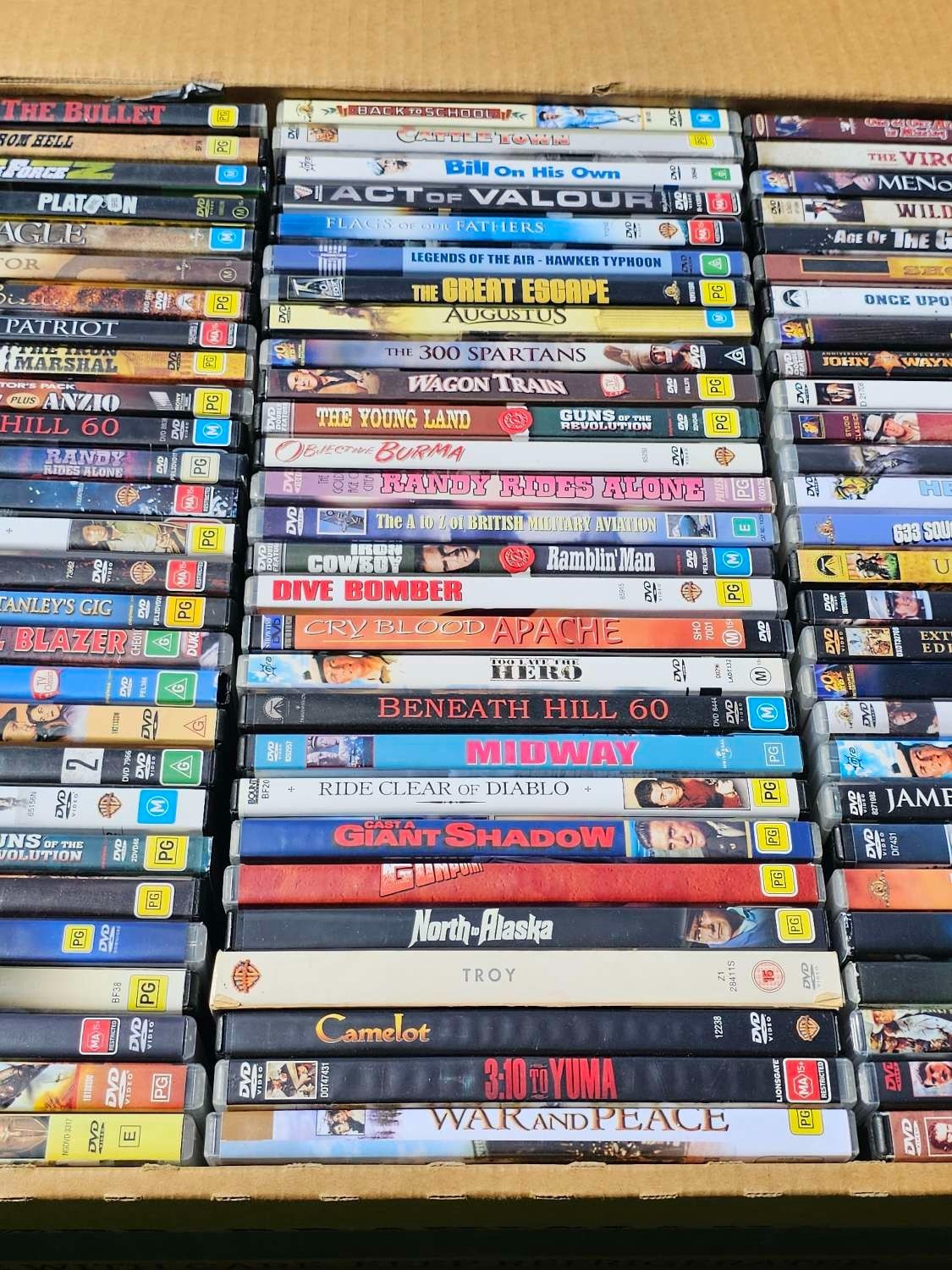 Western DVD Bulk Lot – 90-100 DVDs Per Box – Random Selection – Mixed Titles Nintendo DVD RetroExchange Australia