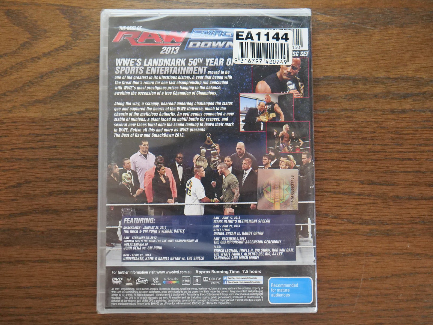 WWE Best Of Raw Smackdown 2013 (DVD, Region 4) - Sealed Retro Exchange Australia