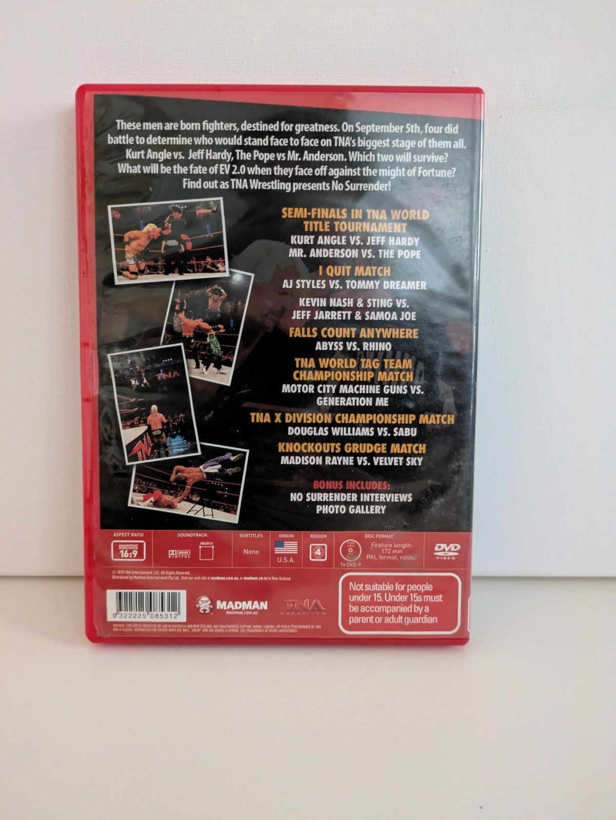 WWE TNA No Surrender 2010 DVD R4 Retro Exchange Australia