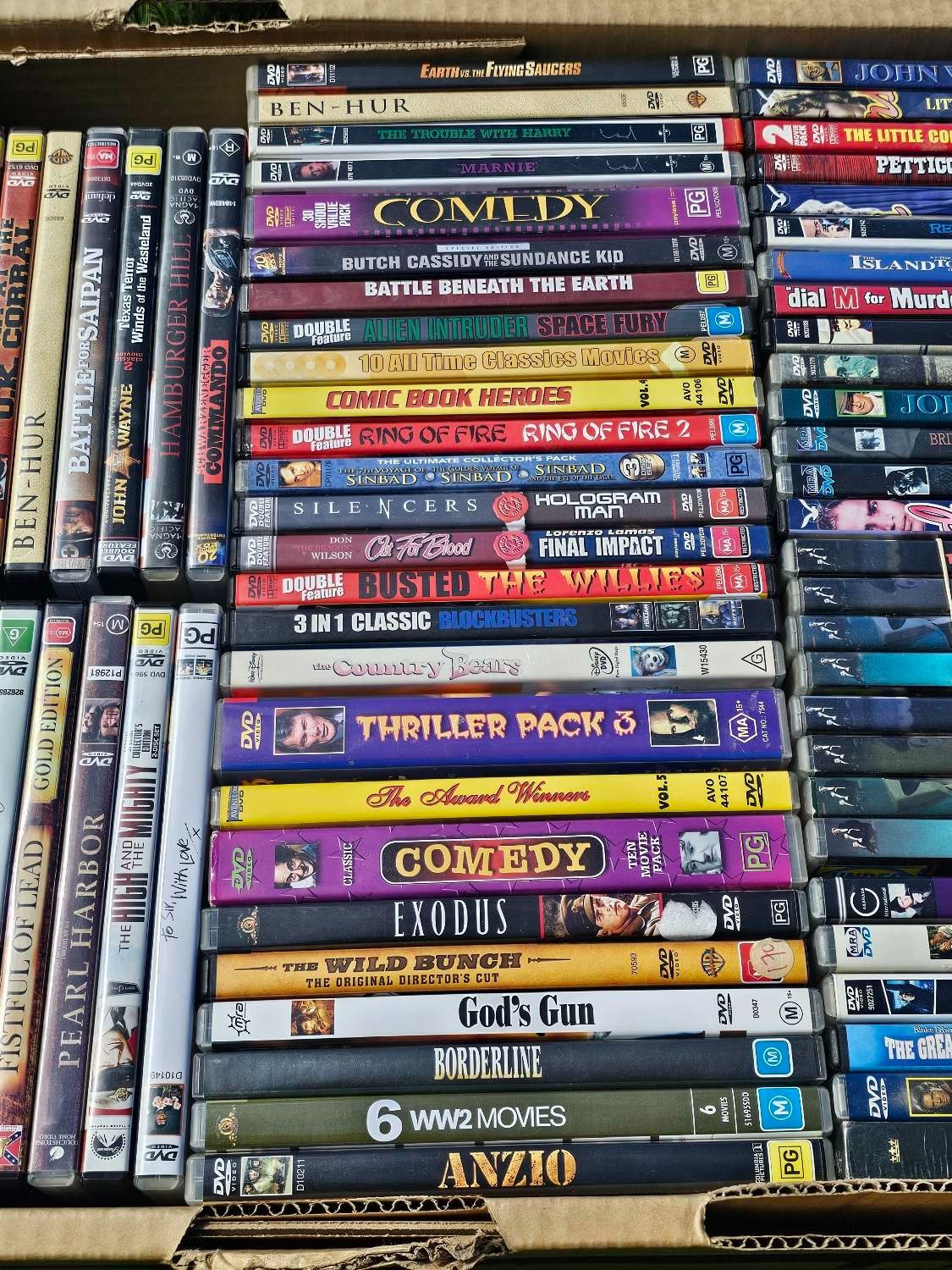 Western DVD Bulk Lot – 90-100 DVDs Per Box – Random Selection – Mixed Titles Nintendo DVD RetroExchange Australia