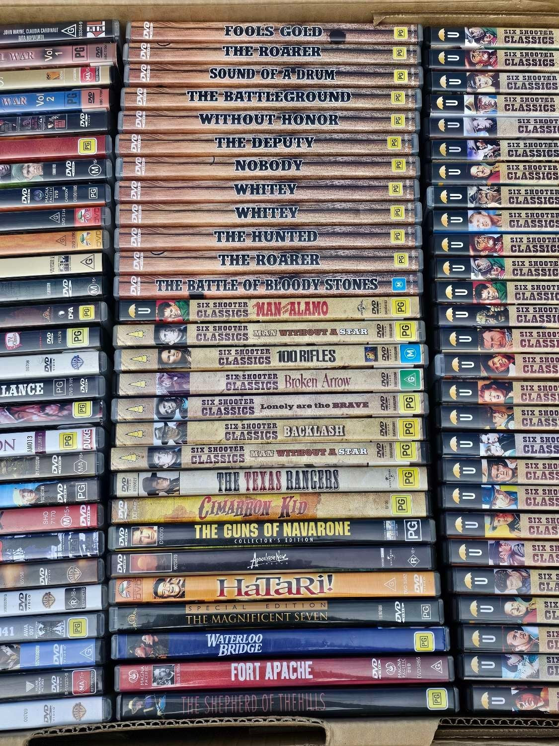 Western DVD Bulk Lot – 90-100 DVDs Per Box – Random Selection – Mixed Titles Nintendo DVD RetroExchange Australia