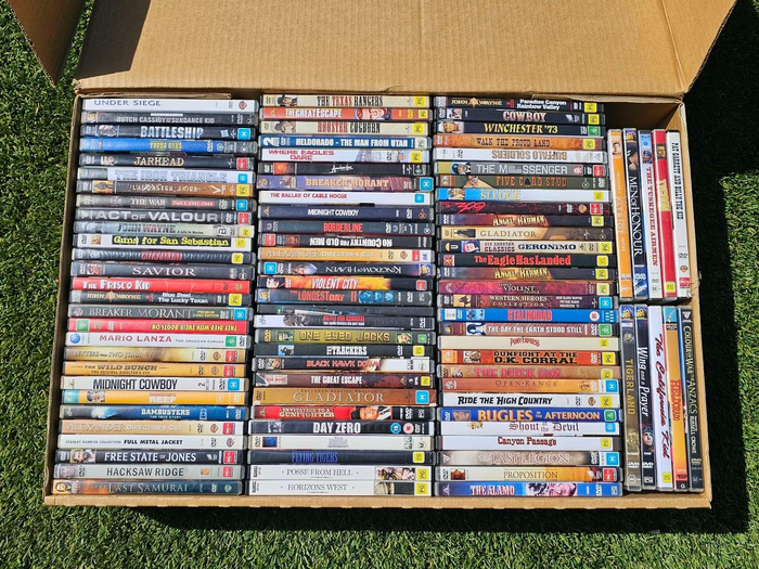 Western DVD Bulk Lot – 90-100 DVDs Per Box – Random Selection – Mixed Titles | Retro Exchange