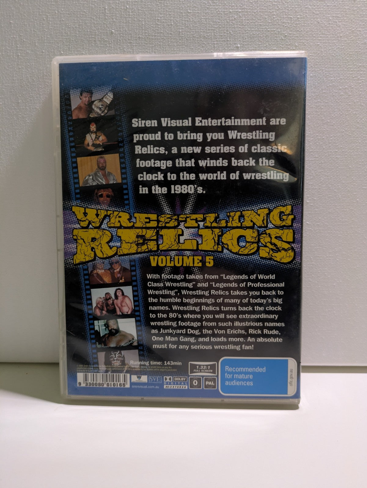 Wrestling Relics Volume 5 DVD Classic Stars Retro Exchange Australia
