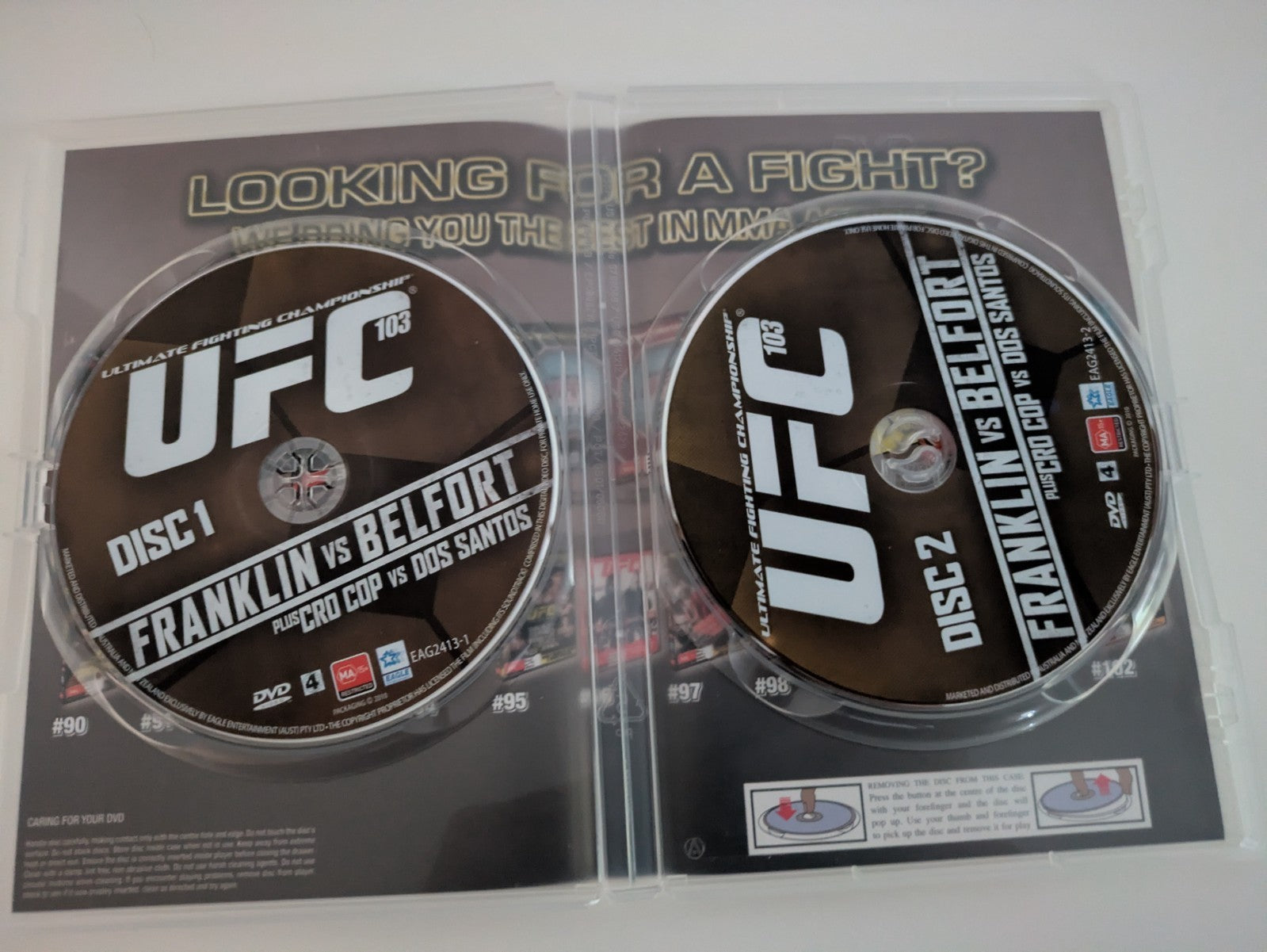 UFC 103 The Ultimate Fighting Championship Franklin vs Belfort DVD Retro Exchange Australia