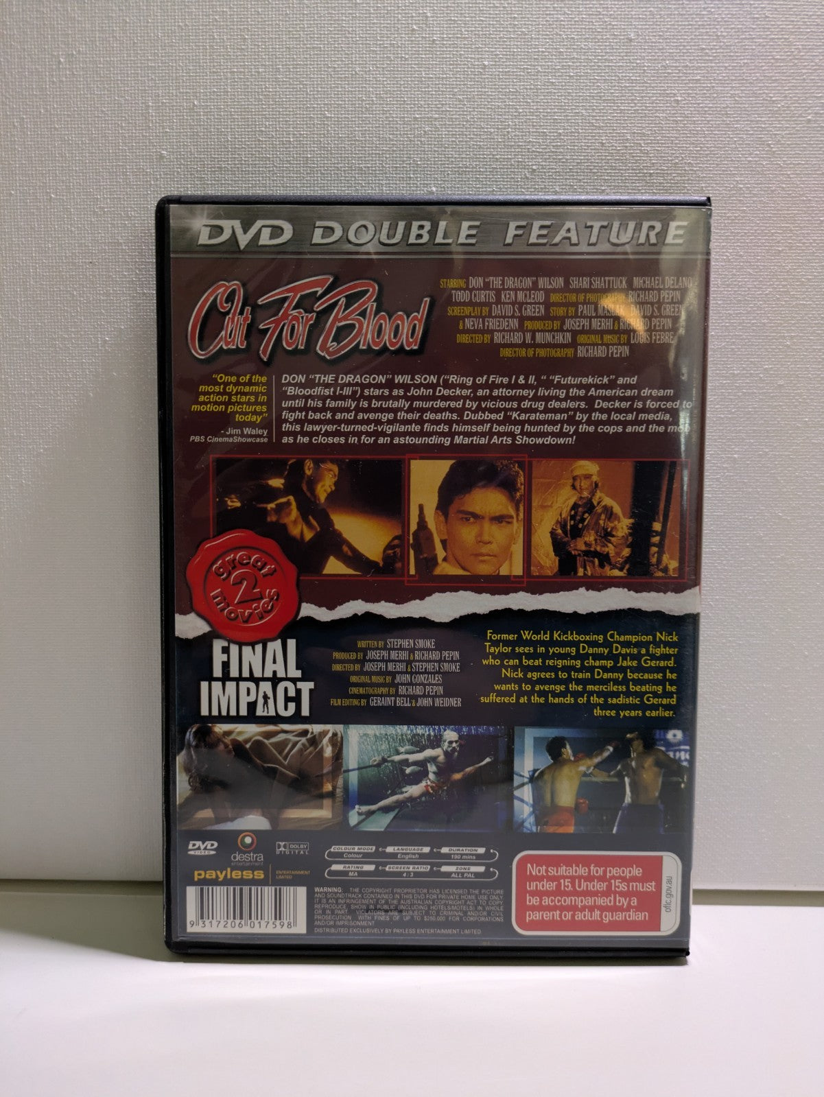 Out For Blood / Final Impact DVD, All Region All 1991/1993 Retro Exchange Australia