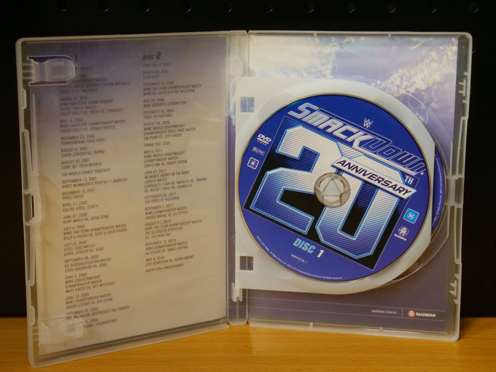 WWE Smackdown 20th Anniversary DVD (2019) 2 Disc Set - Region 4 Retro Exchange Australia