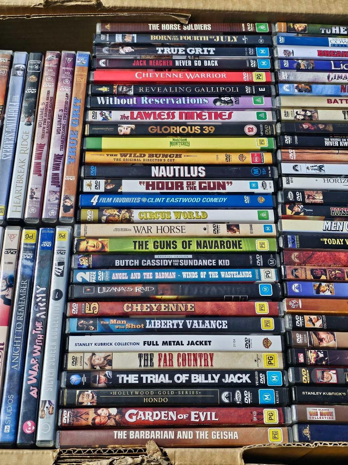 Western DVD Bulk Lot – 90-100 DVDs Per Box – Random Selection – Mixed Titles Nintendo DVD RetroExchange Australia