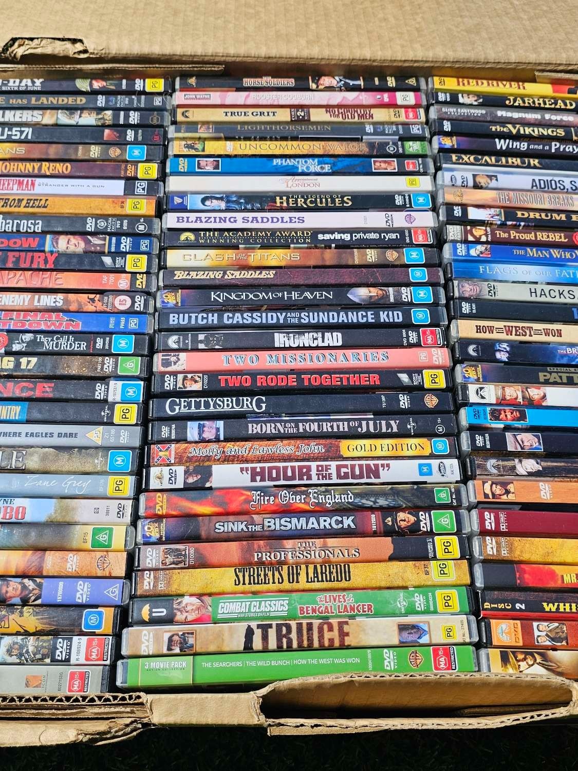 Western DVD Bulk Lot – 90-100 DVDs Per Box – Random Selection – Mixed Titles Nintendo DVD RetroExchange Australia