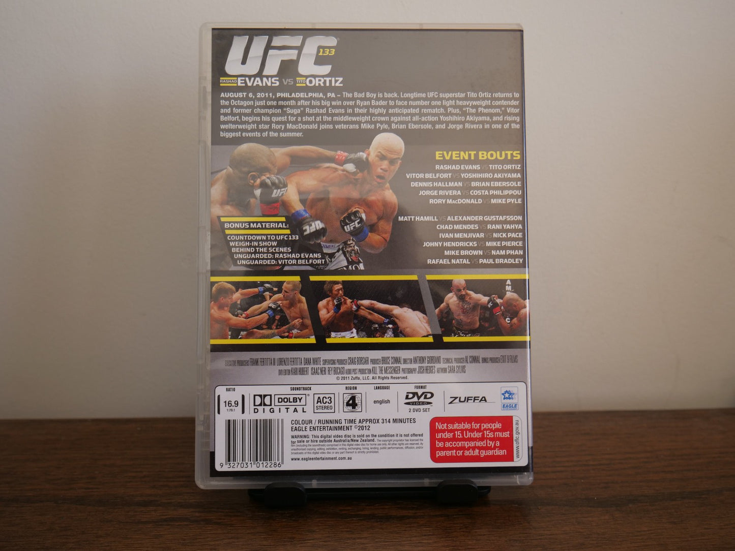 UFC 133: Evans vs Ortiz DVD 2011 Ultimate 2-Disc Edition Rashad Evans Sports DVD RetroExchange Australia