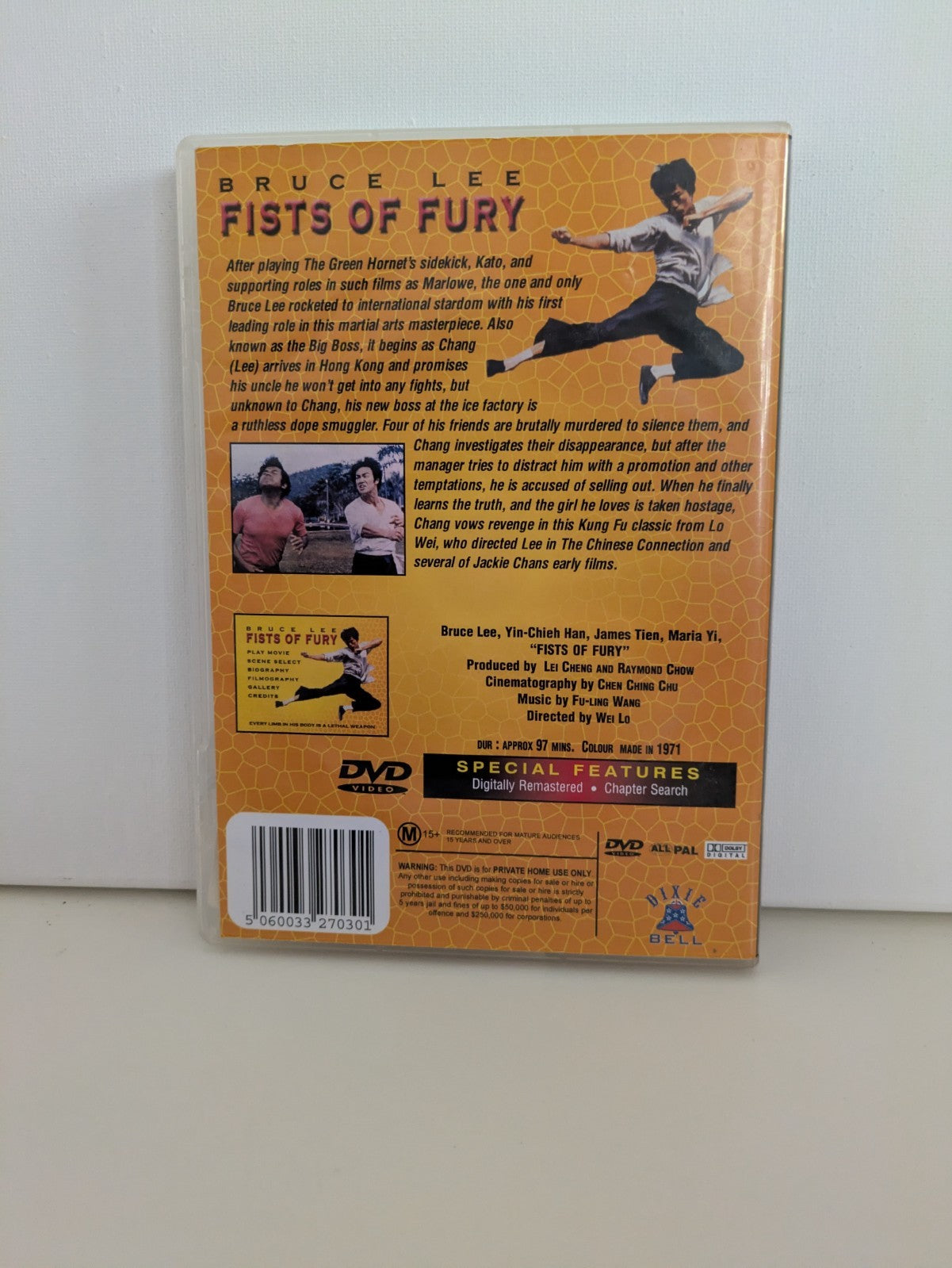 Bruce Lee Fists Of Fury DVD 1971 Retro Exchange Australia