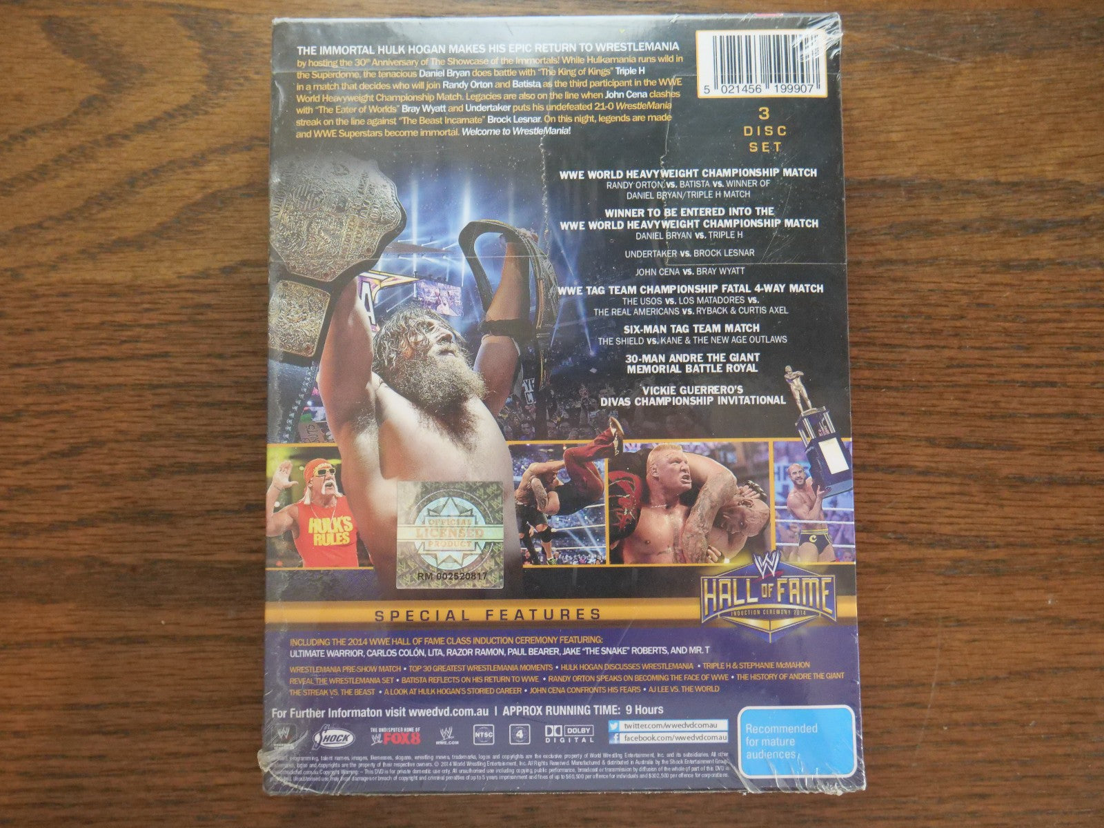 Wrestlemania XXX 30 - Limited Edition With Book (DVD, Region 4) 3 Disc Set - Se Retro Exchange Australia