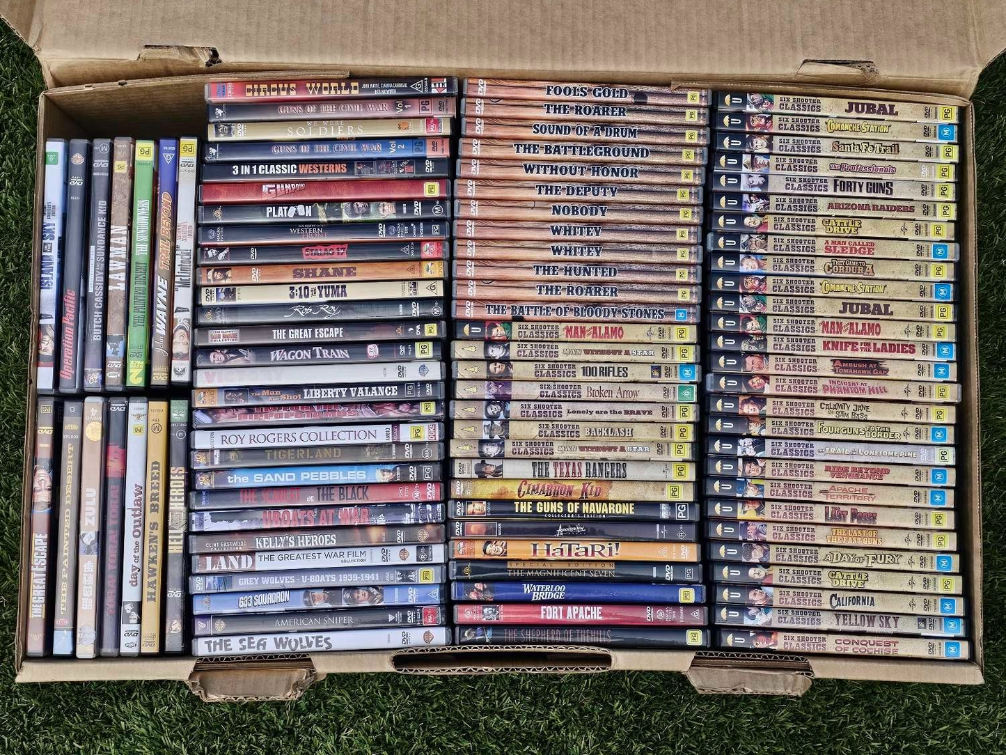 Western DVD Bulk Lot – 90-100 DVDs Per Box – Random Selection – Mixed Titles Nintendo DVD RetroExchange Australia