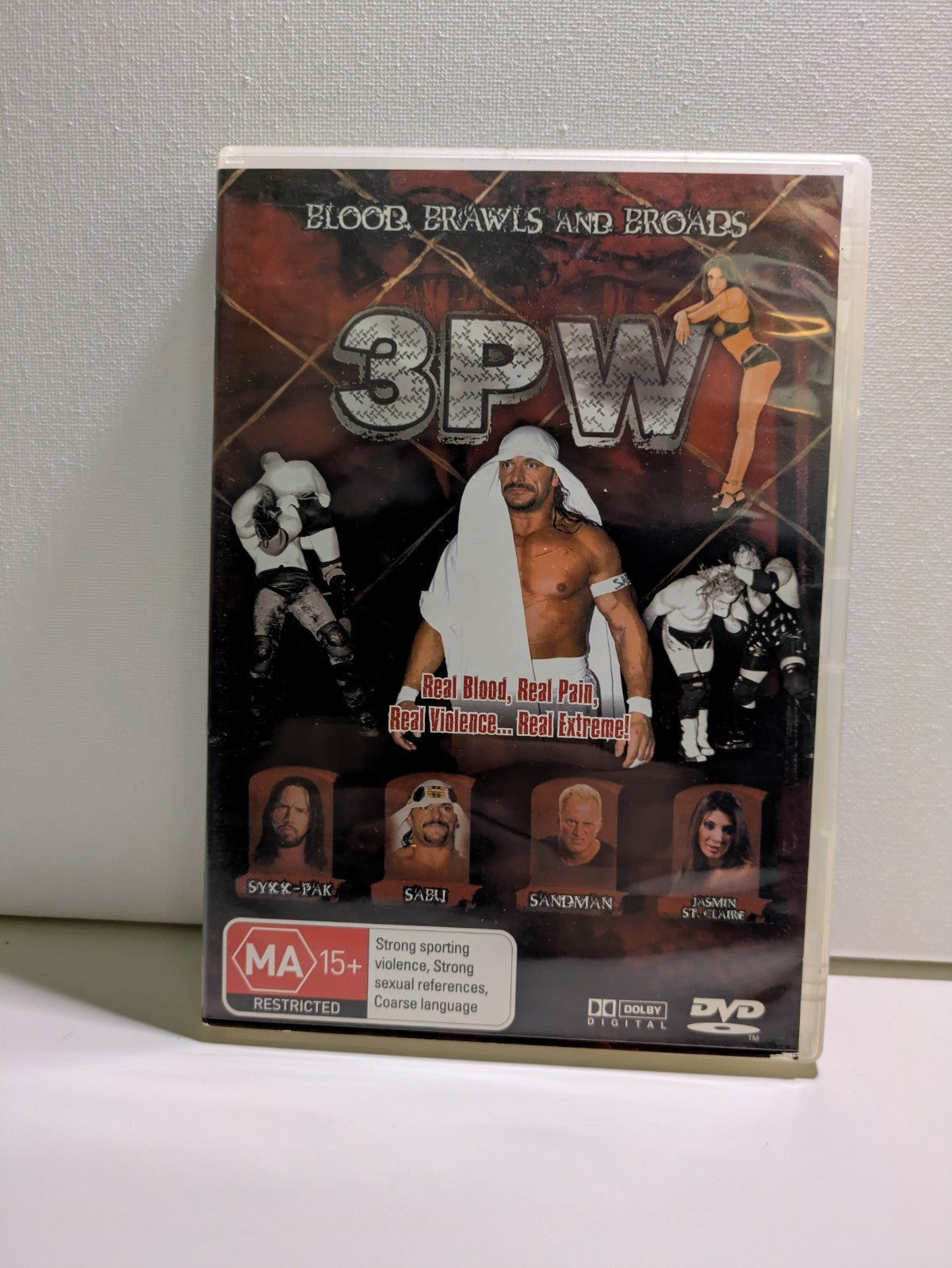 3PW Blood Brawls and Broads DVD Hardcore Wrestling Reg 4 2006 Retro Exchange Australia