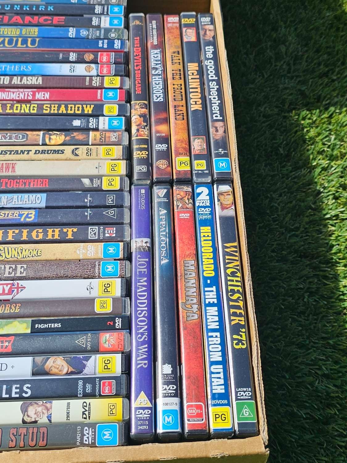 Western DVD Bulk Lot – 90-100 DVDs Per Box – Random Selection – Mixed Titles Nintendo DVD RetroExchange Australia