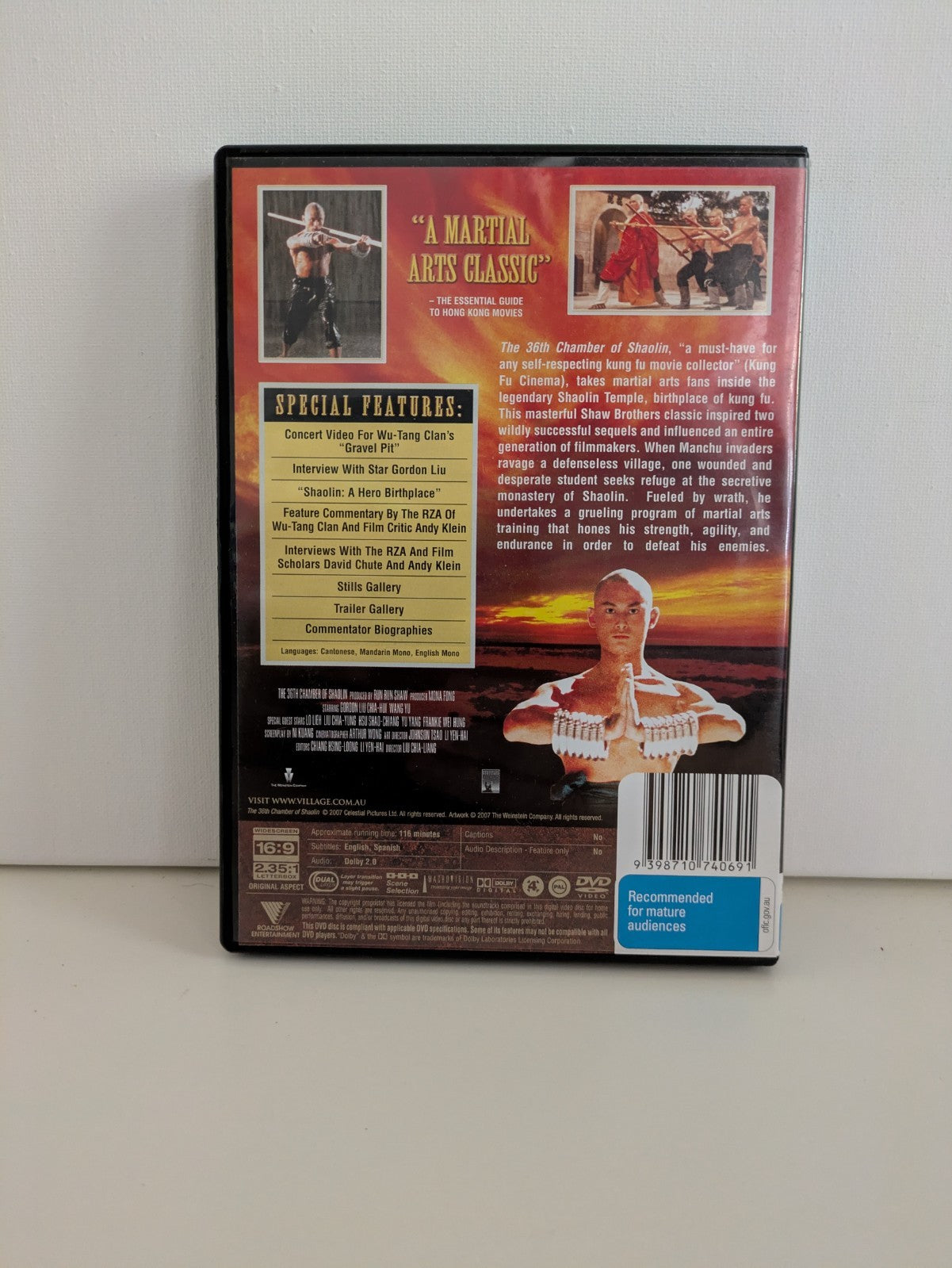 The 36th Chamber of Shaolin 1978 DVD Retro Exchange Australia