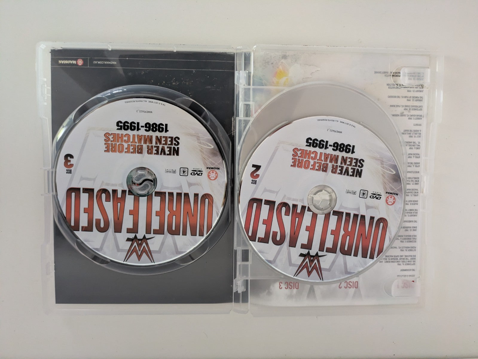 WWE Unreleased Never Before Seen Matches 1986-1995 DVD 3-Disc Set R4 Retro Exchange Australia