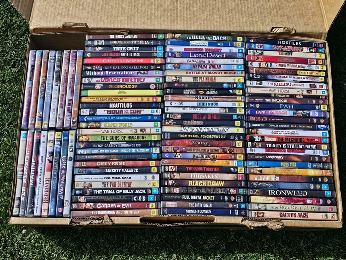 Western DVD Bulk Lot – 90-100 DVDs Per Box – Random Selection – Mixed Titles | Retro Exchange