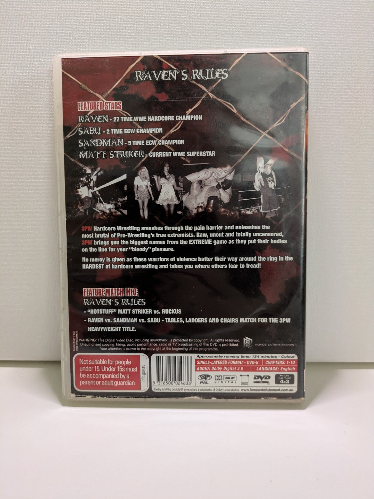 Raven's Rules 3 PW Real Blood, Real Pain, Real Violence, Real Extreme DVD R4 Retro Exchange Australia