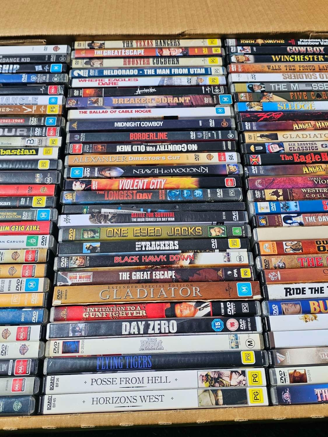 Western DVD Bulk Lot – 90-100 DVDs Per Box – Random Selection – Mixed Titles Nintendo DVD RetroExchange Australia