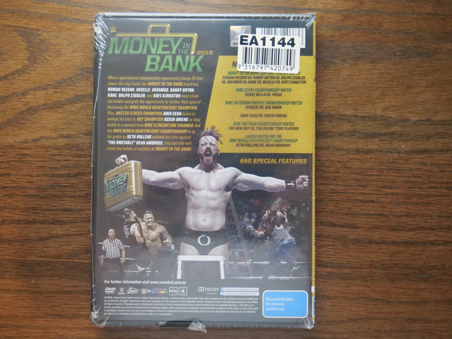 WWE -Money in the Bank 2015 (DVD, Region 4) - Sealed Retro Exchange Australia