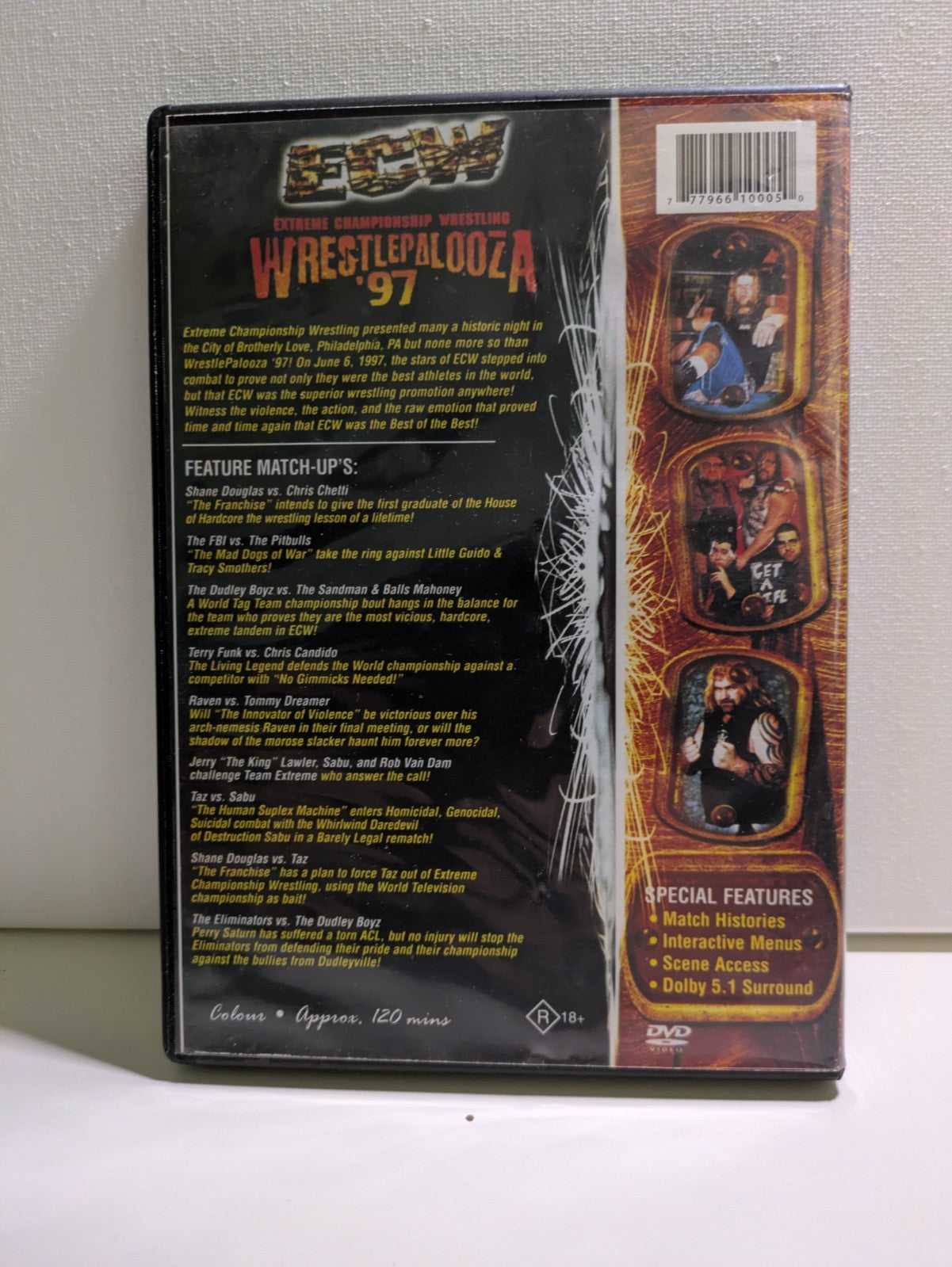 ECW Wrestlepalooza 97 Dvd Extreme Championship Wrestling Region 1 R18 RARE Retro Exchange Australia