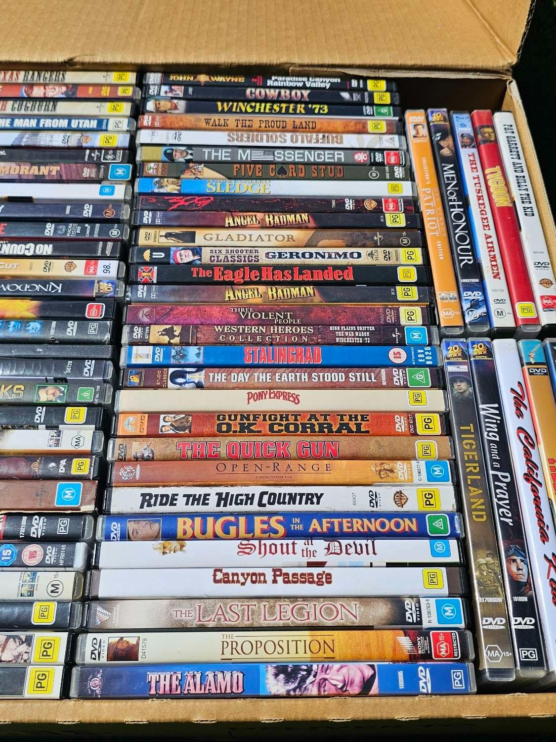 Western DVD Bulk Lot – 90-100 DVDs Per Box – Random Selection – Mixed Titles Nintendo DVD RetroExchange Australia
