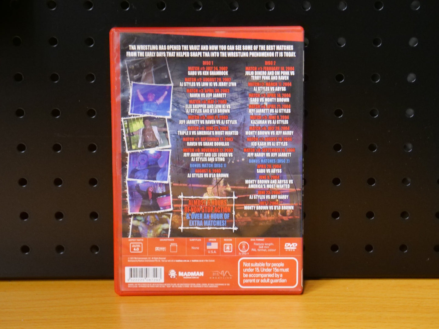 WWE TNA The Best of The Asylum Years Volume 1 DVD - AJ Styles Jeff Hardy Abyss Retro Exchange Australia