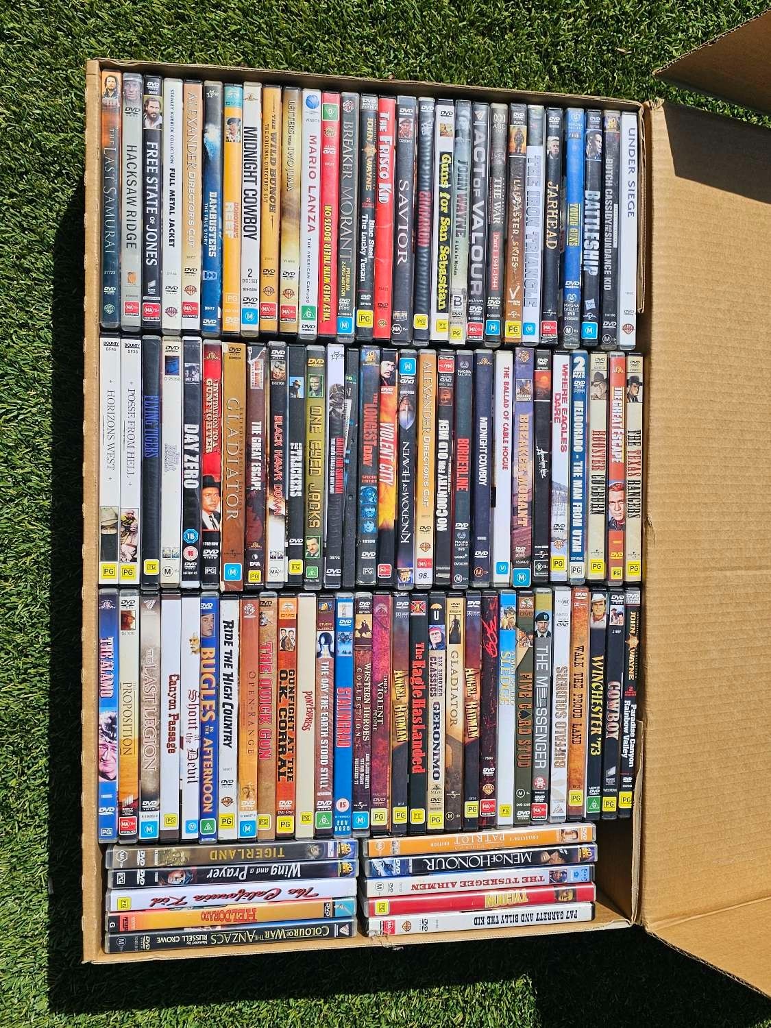 Western DVD Bulk Lot – 90-100 DVDs Per Box – Random Selection – Mixed Titles Nintendo DVD RetroExchange Australia