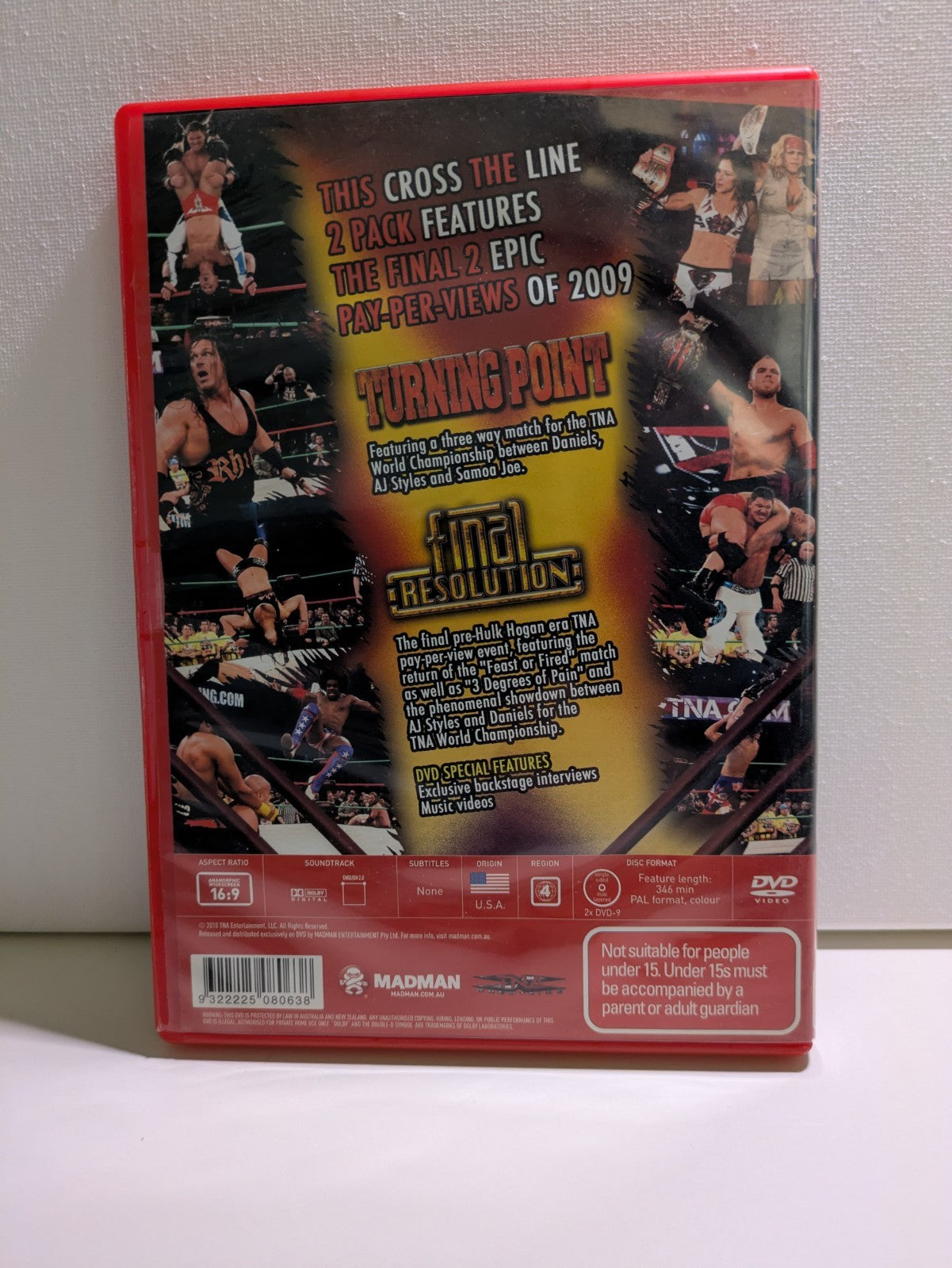 TNA Cross the Line Turning Point & Final Resolution Wrestling DVD - Region 4 Retro Exchange Australia
